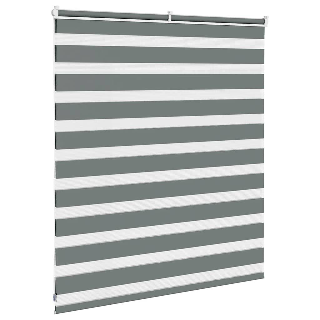 vidaXL Zebrarollo Dunkelgrau 130x100 cm Stoffbreite 125,9 cm Polyester