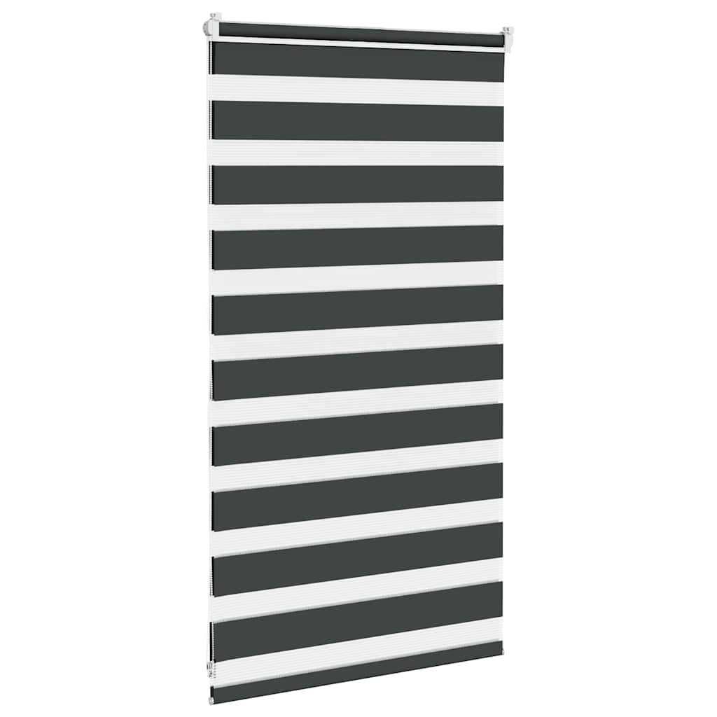 vidaXL Zebrarollo Schwarz 70x100 cm Stoffbreite 65,9 cm Polyester