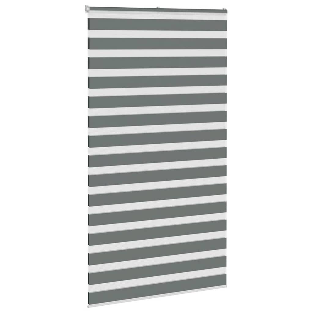 vidaXL Zebrarollo Dunkelgrau 125x230 cm Stoffbreite 120,9 cm Polyester