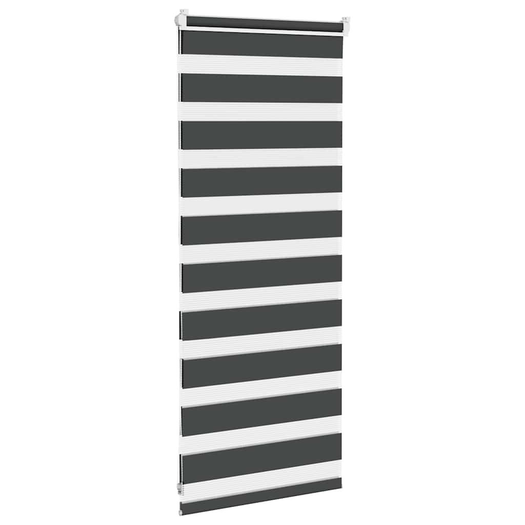 vidaXL Zebrarollo Schwarz 60x100 cm Stoffbreite 55,9 cm Polyester