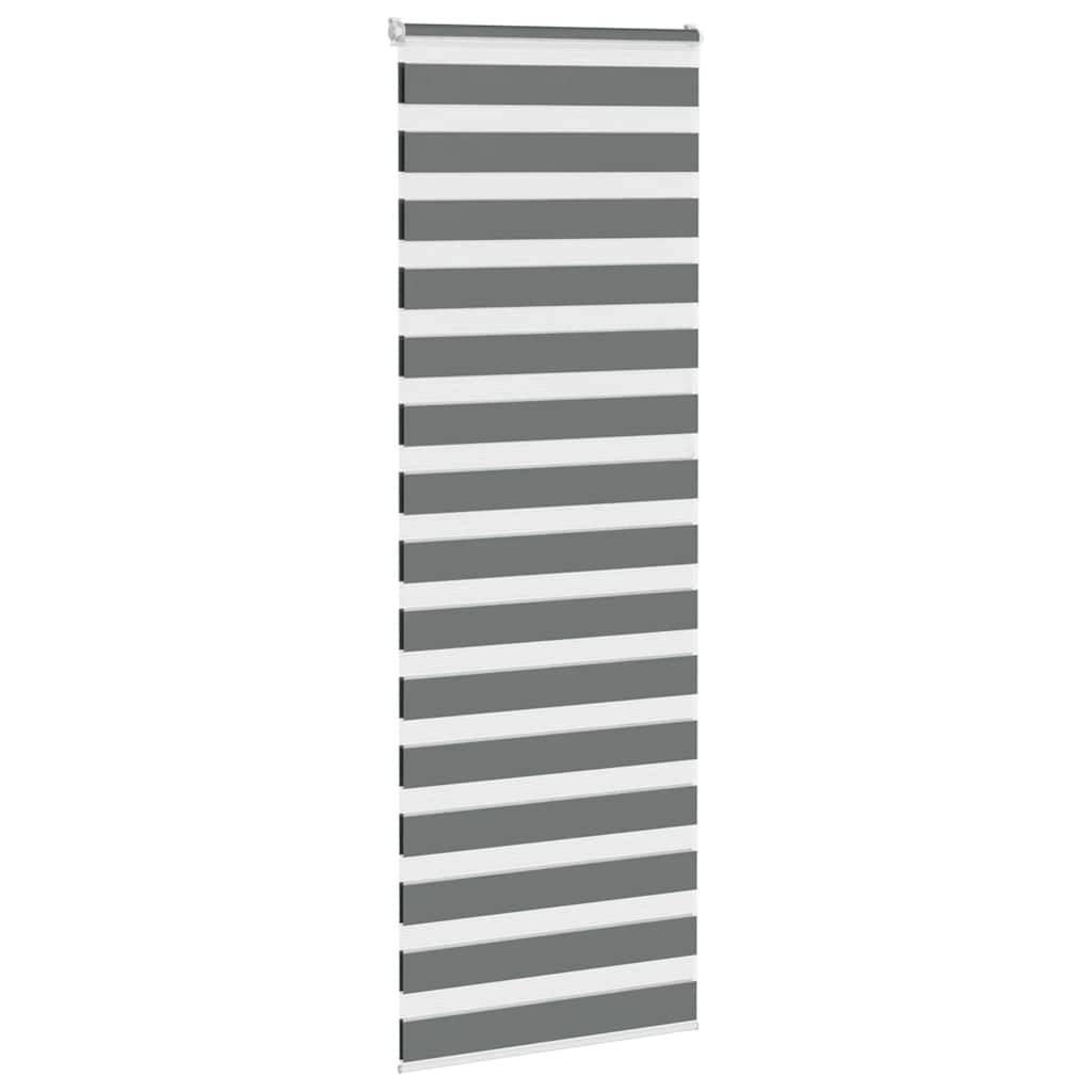 vidaXL Zebrarollo Dunkelgrau 90x230 cm Stoffbreite 85,9 cm Polyester
