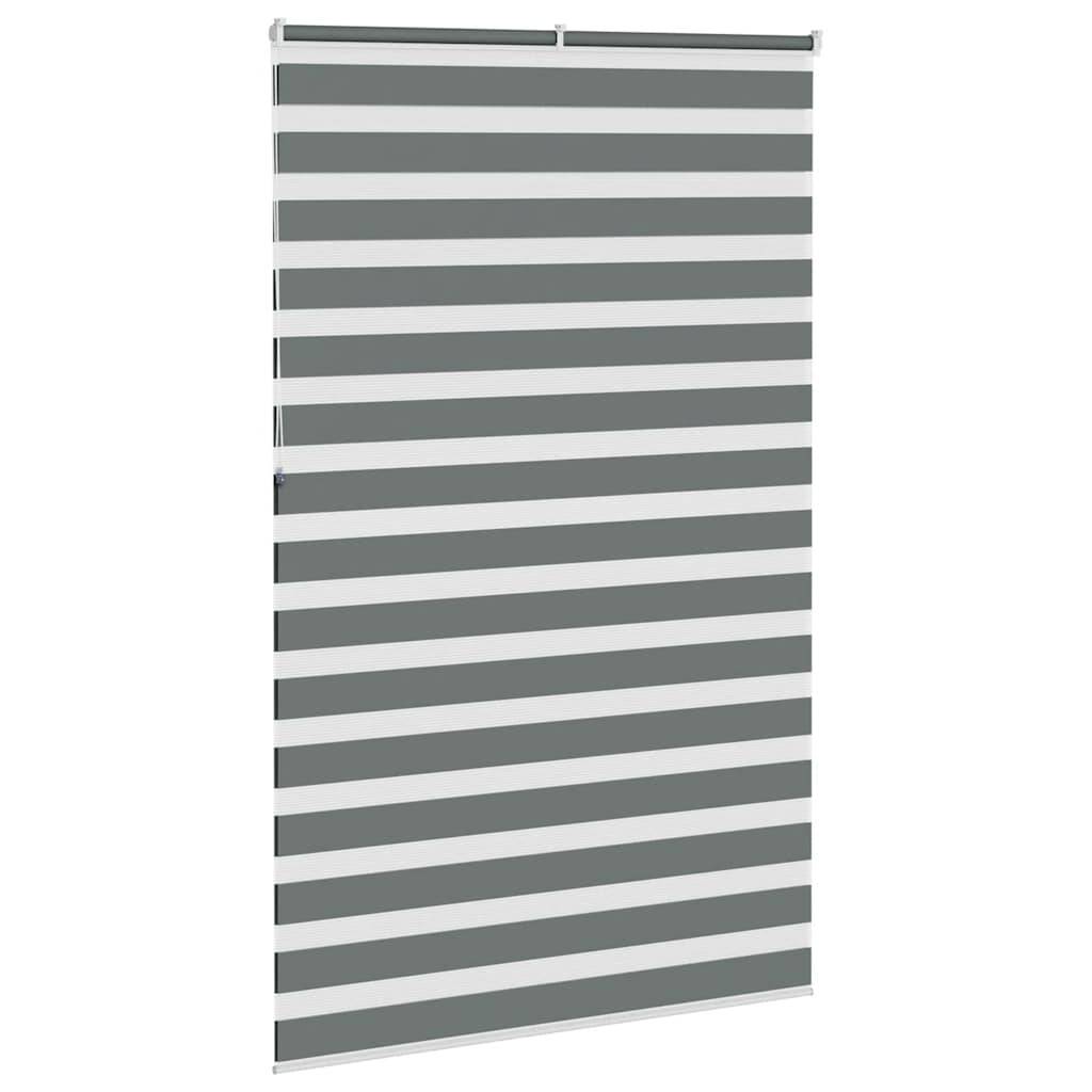 vidaXL Zebrarollo Dunkelgrau 140x230 cm Stoffbreite 135,9 cm Polyester