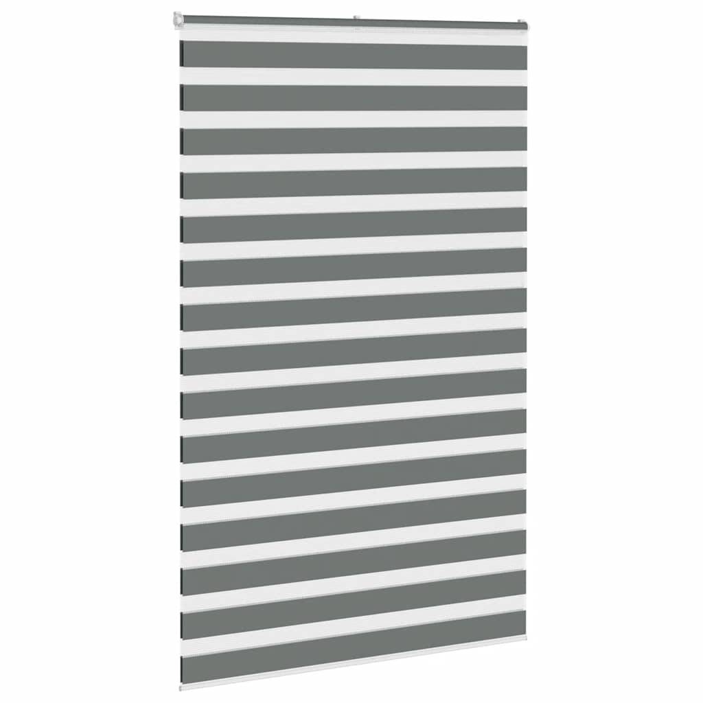 vidaXL Zebrarollo Dunkelgrau 150x230 cm Stoffbreite 145,9 cm Polyester