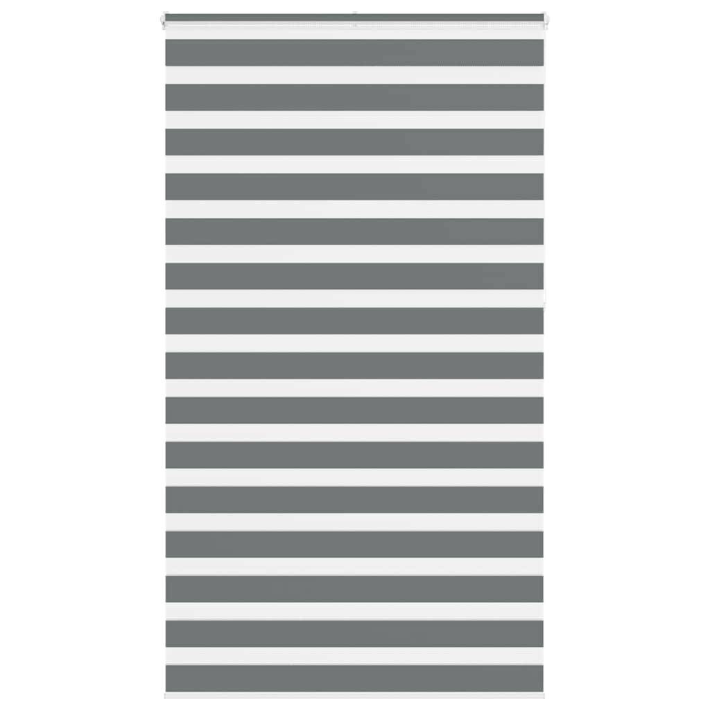 vidaXL Zebrarollo Dunkelgrau 125x230 cm Stoffbreite 120,9 cm Polyester