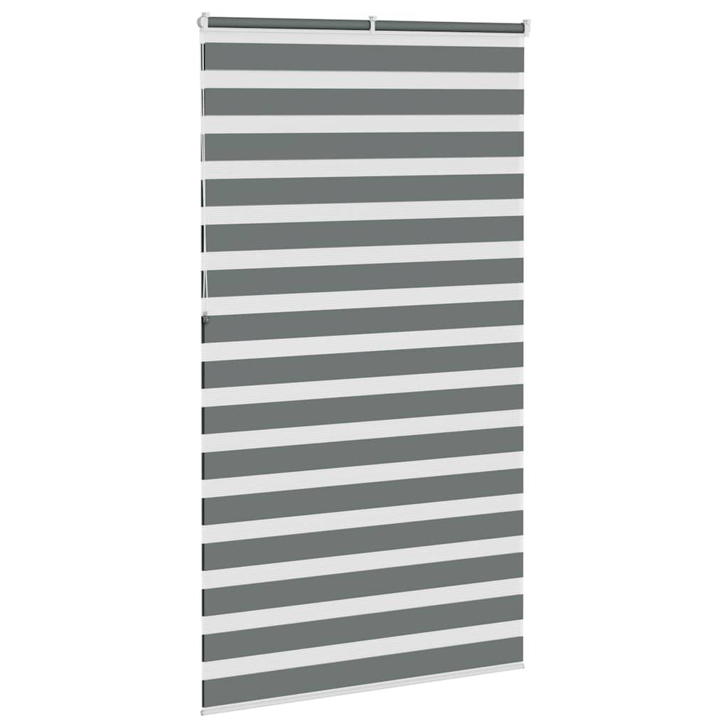 vidaXL Zebrarollo Dunkelgrau 125x230 cm Stoffbreite 120,9 cm Polyester