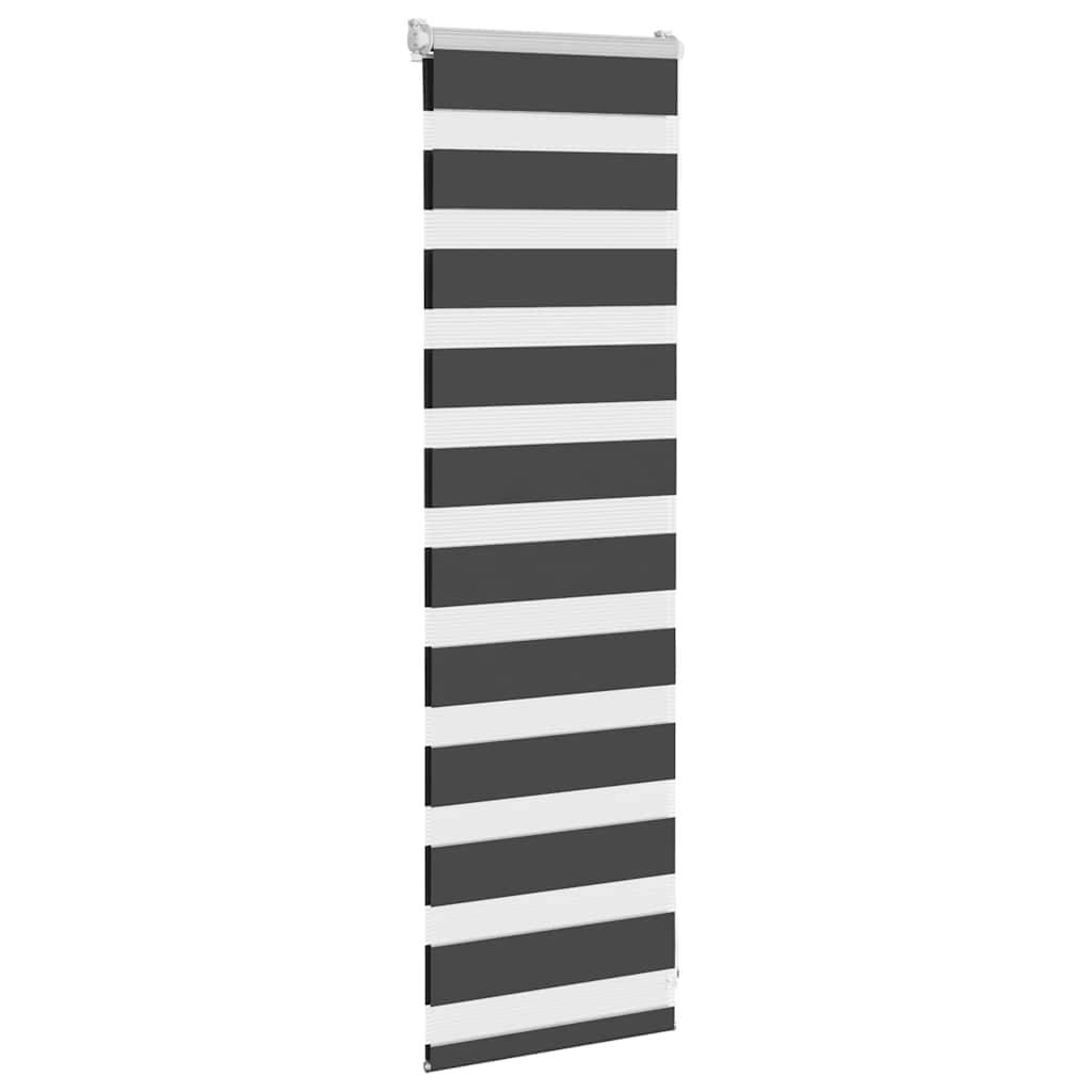 vidaXL Zebrarollo Schwarz 45x100 cm Stoffbreite 40,9 cm Polyester
