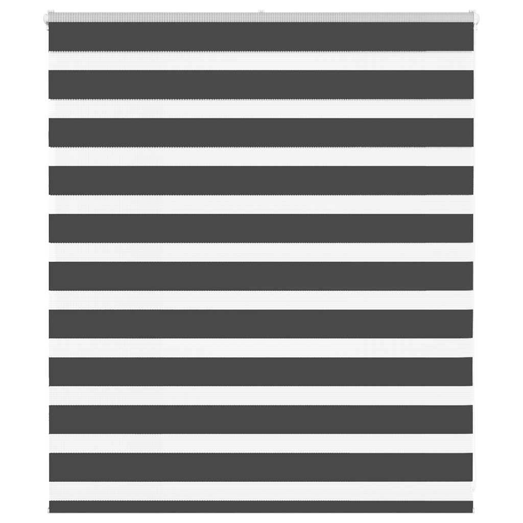 vidaXL Zebrarollo Schwarz 130x100 cm Stoffbreite 125,9 cm Polyester