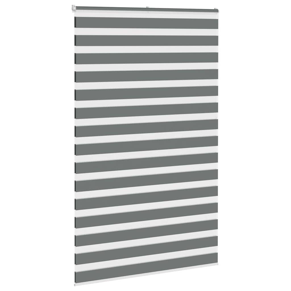 vidaXL Zebrarollo Dunkelgrau 145x200 cm Stoffbreite 140,9 cm Polyester