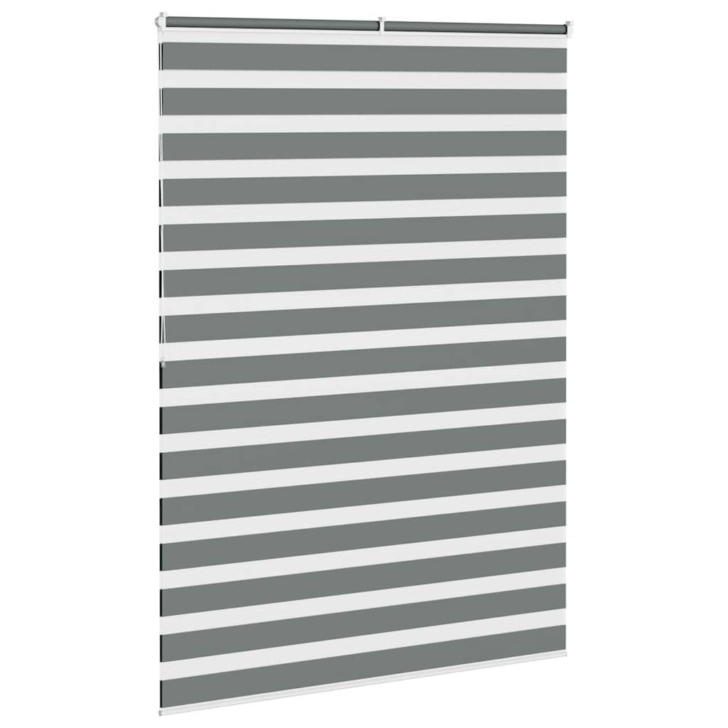 vidaXL Zebrarollo Dunkelgrau 165x200 cm Stoffbreite 160,9 cm Polyester