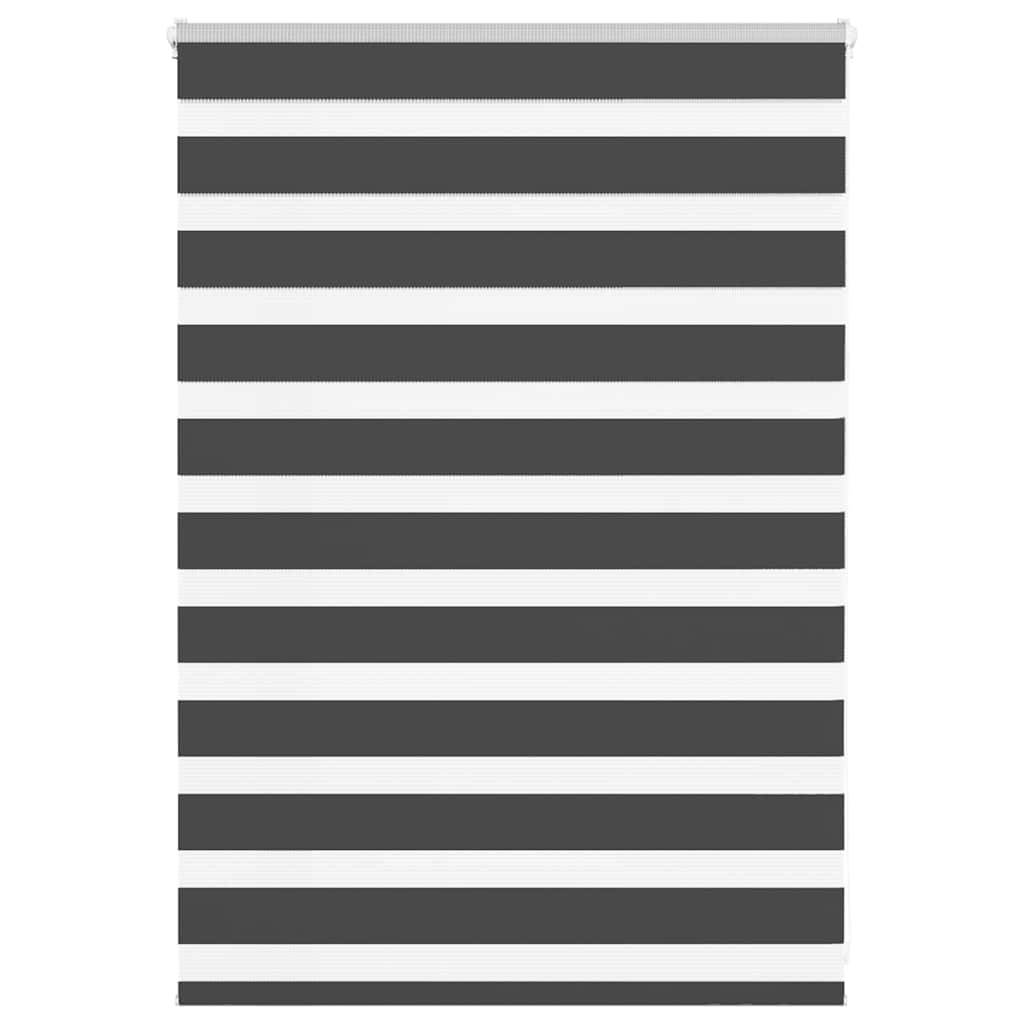 vidaXL Zebrarollo Schwarz 95x100 cm Stoffbreite 90,9 cm Polyester