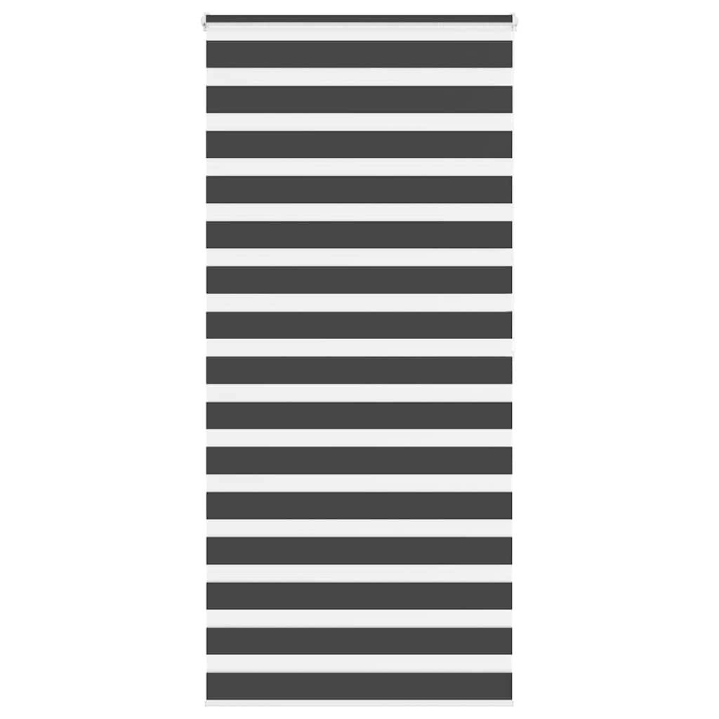 vidaXL Zebrarollo Schwarz 105x200 cm Stoffbreite 100,9 cm Polyester