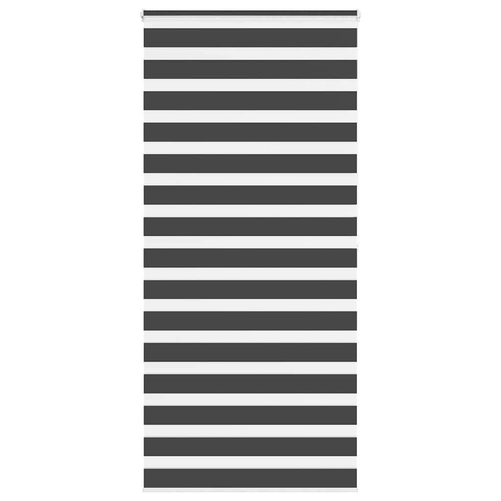 vidaXL Zebrarollo Schwarz 100x200 cm Stoffbreite 95,9 cm Polyester