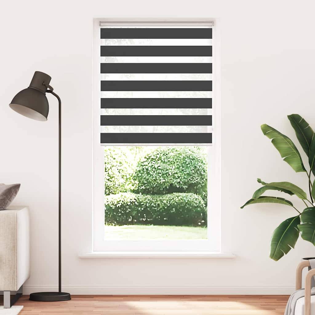 vidaXL Zebrarollo Schwarz 100x230 cm Stoffbreite 95,9 cm Polyester