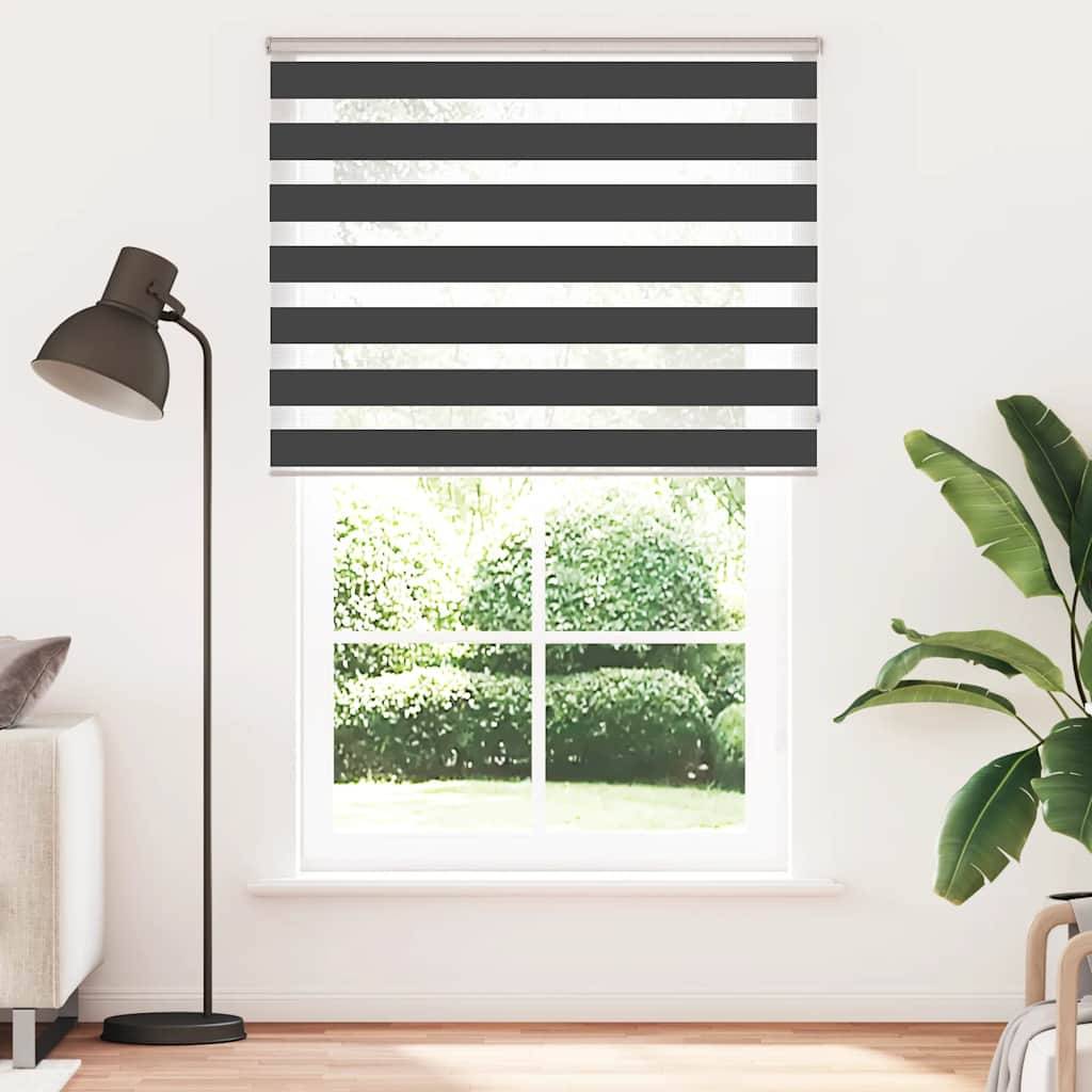 vidaXL Zebrarollo Schwarz 145x230 cm Stoffbreite 140,9 cm Polyester
