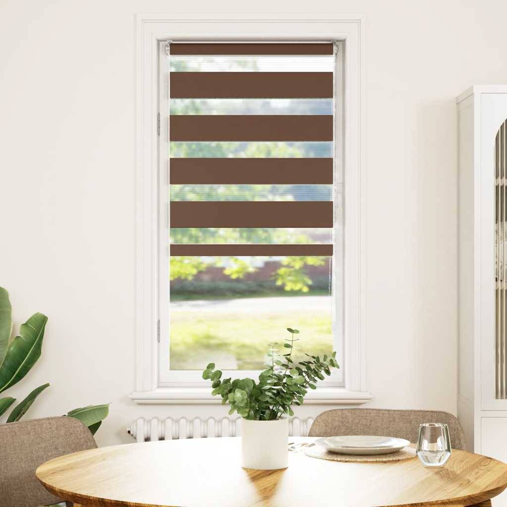 vidaXL Zebrarollo Braun 55x100 cm Stoffbreite 50,9 cm Polyester