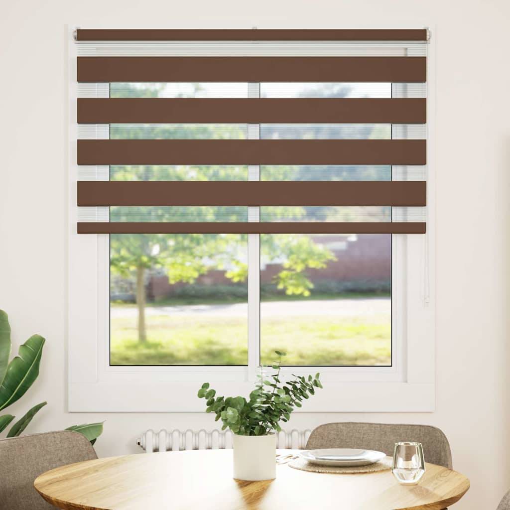 vidaXL Zebrarollo Braun 125x100 cm Stoffbreite 120,9 cm Polyester