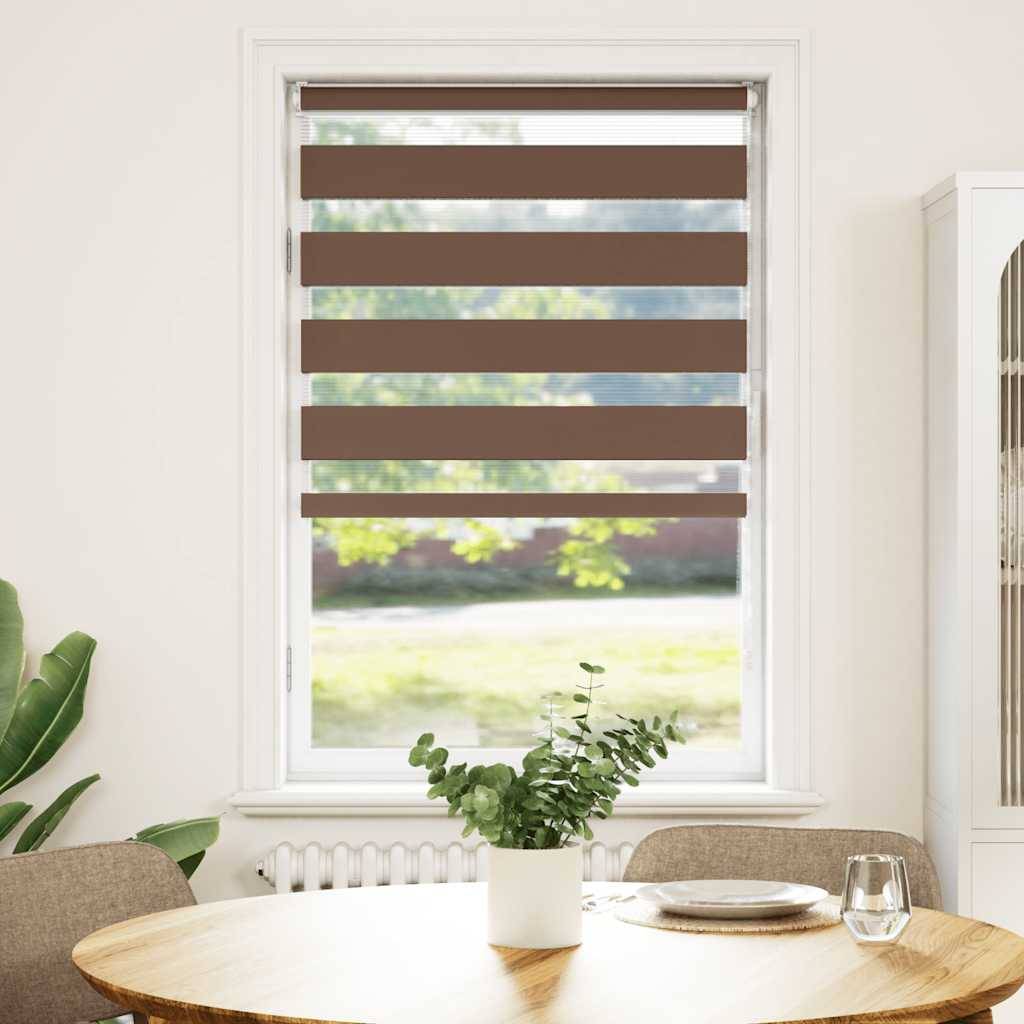 vidaXL Zebrarollo Braun 70x150 cm Stoffbreite 65,9 cm Polyester