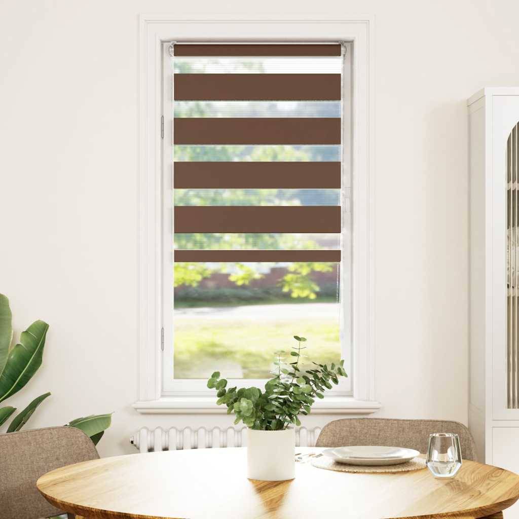 vidaXL Zebrarollo Braun 65x100 cm Stoffbreite 60,9 cm Polyester