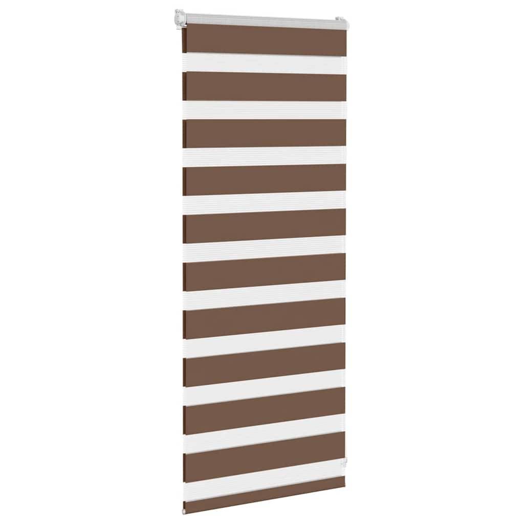 vidaXL Zebrarollo Braun 65x100 cm Stoffbreite 60,9 cm Polyester