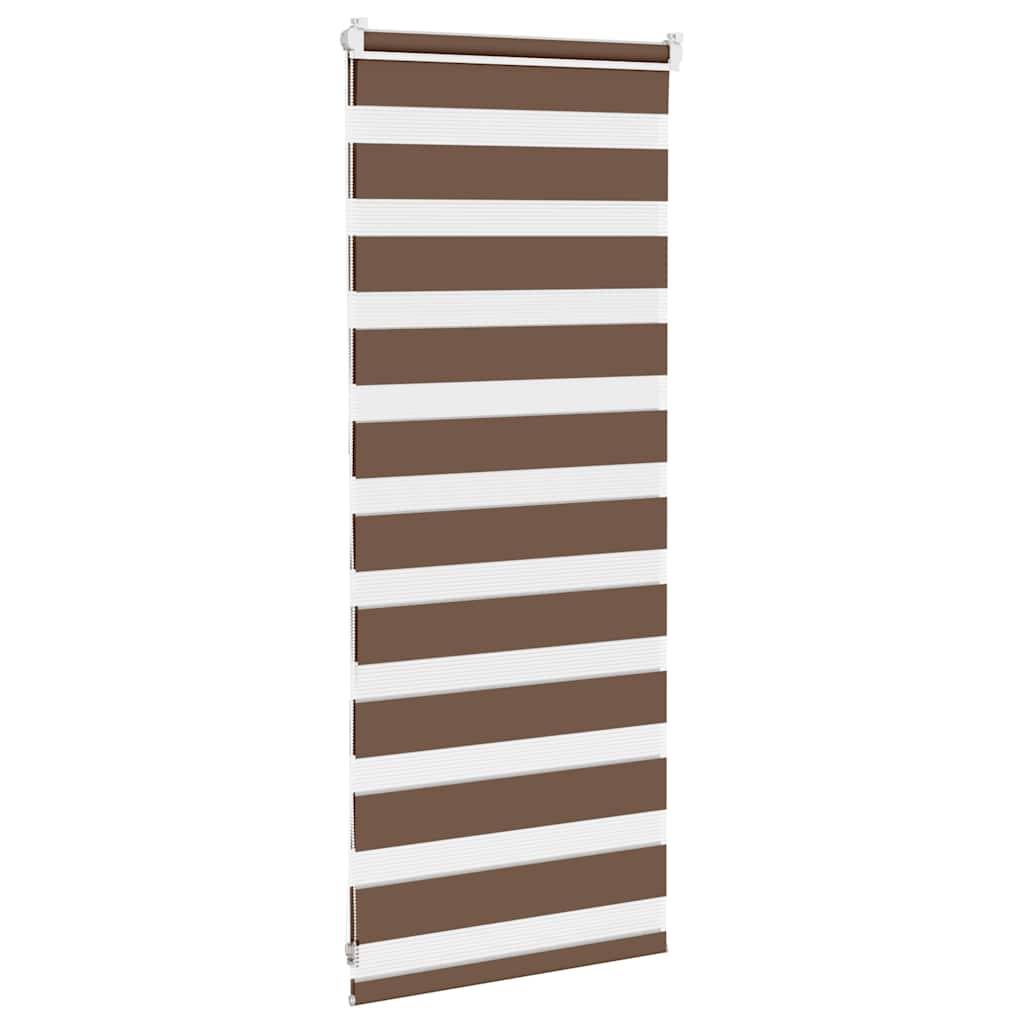 vidaXL Zebrarollo Braun 65x100 cm Stoffbreite 60,9 cm Polyester