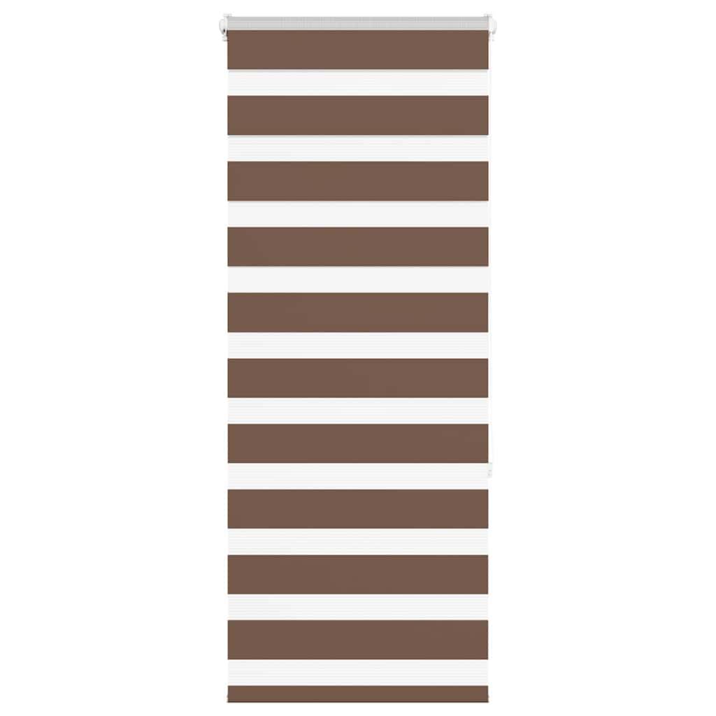 vidaXL Zebrarollo Braun 55x150 cm Stoffbreite 50,9 cm Polyester