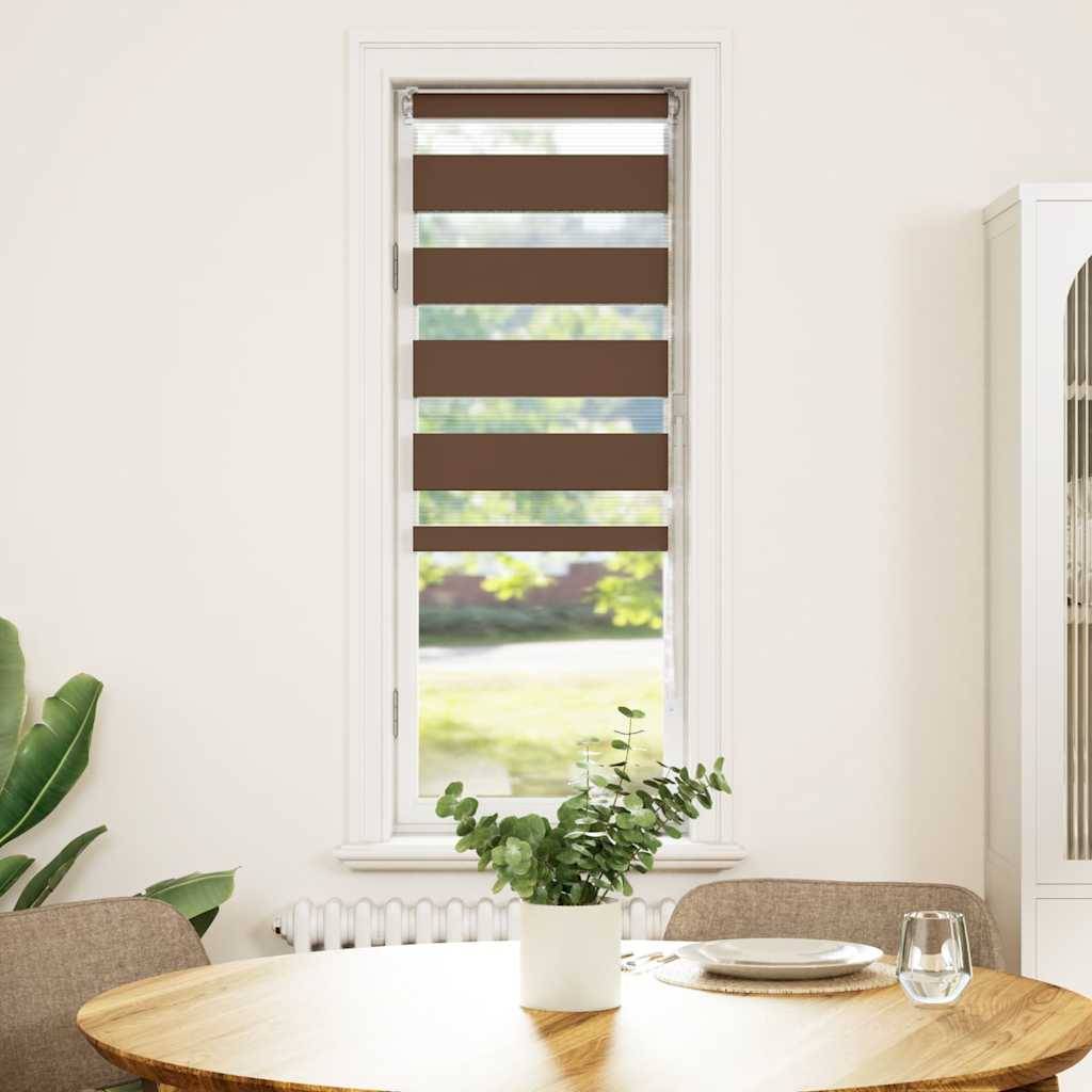 vidaXL Zebrarollo Braun 40x150 cm Stoffbreite 35,9 cm Polyester