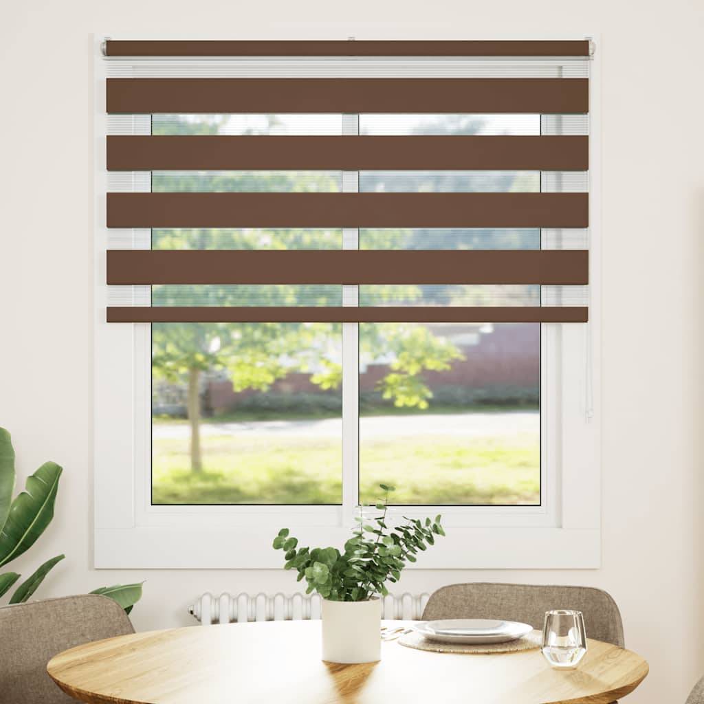 vidaXL Zebrarollo Braun 130x150 cm Stoffbreite 125,9 cm Polyester