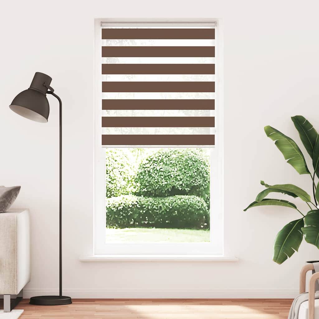 vidaXL Zebrarollo Braun 115x230 cm Stoffbreite 110,9 cm Polyester