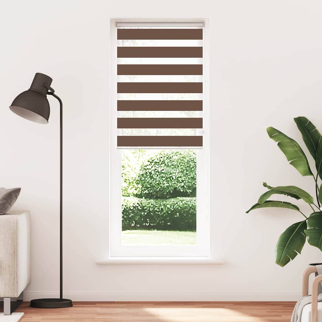 vidaXL Zebrarollo Braun 70x200 cm Stoffbreite 65,9 cm Polyester