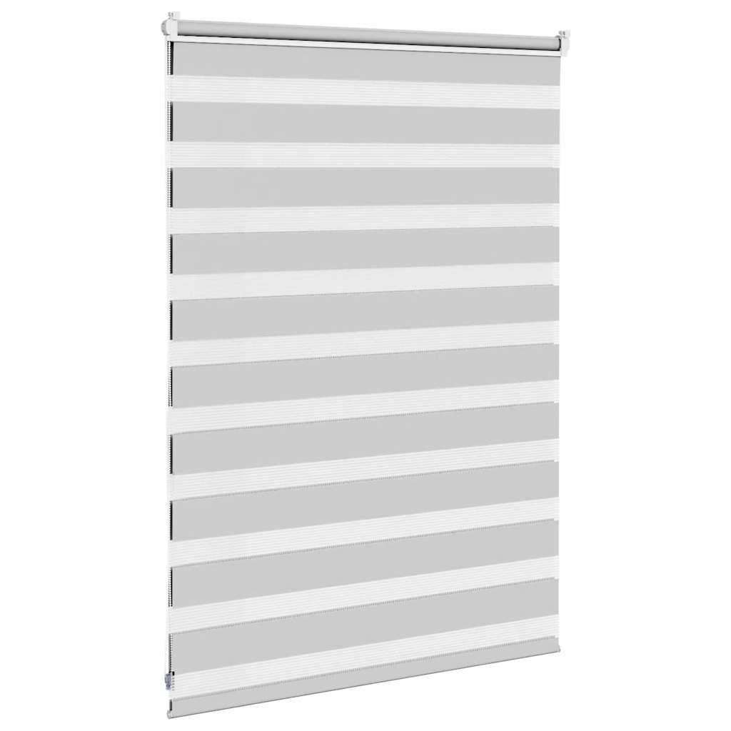 vidaXL Zebrarollo Hellgrau 95x100 cm Stoffbreite 90,9 cm Polyester