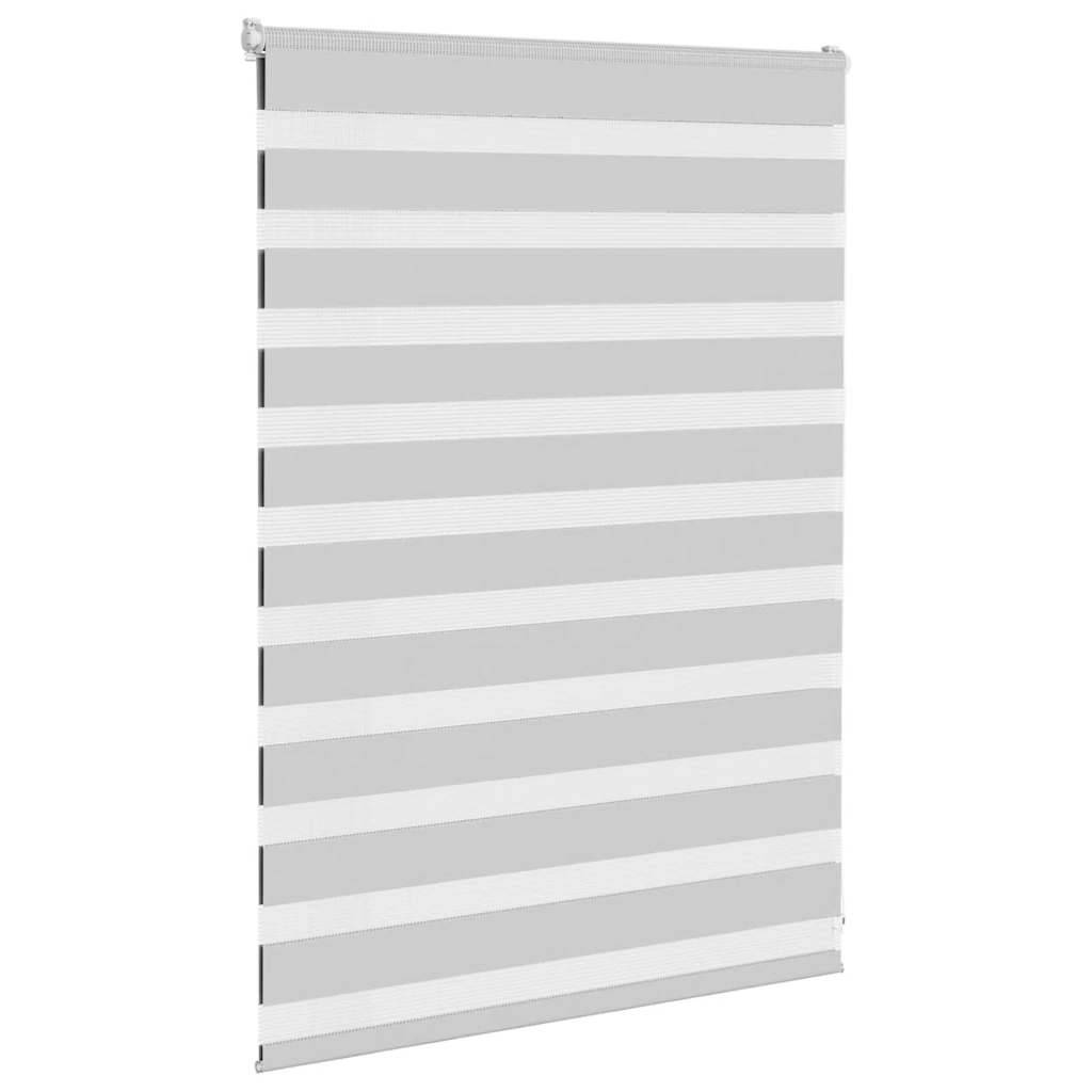 vidaXL Zebrarollo Hellgrau 95x100 cm Stoffbreite 90,9 cm Polyester