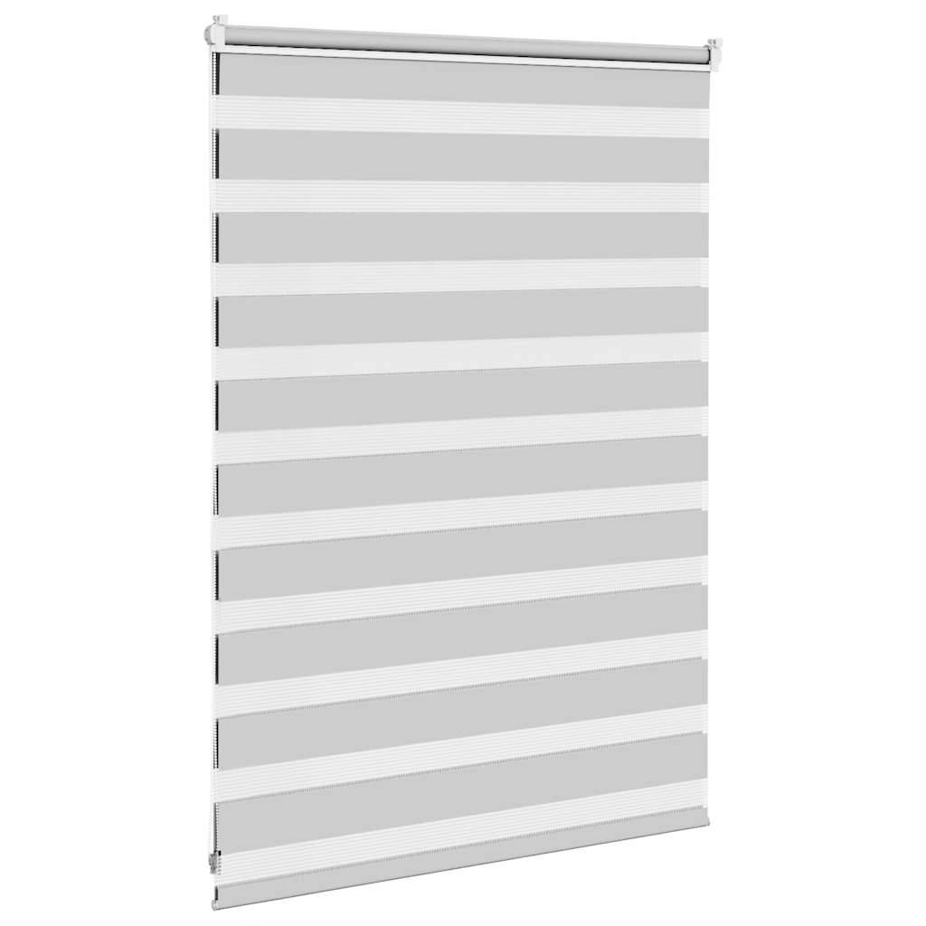 vidaXL Zebrarollo Hellgrau 115x100 cm Stoffbreite 110,9 cm Polyester