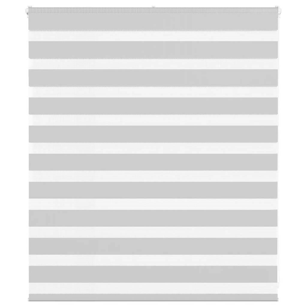 vidaXL Zebrarollo Hellgrau 130x100 cm Stoffbreite 125,9 cm Polyester