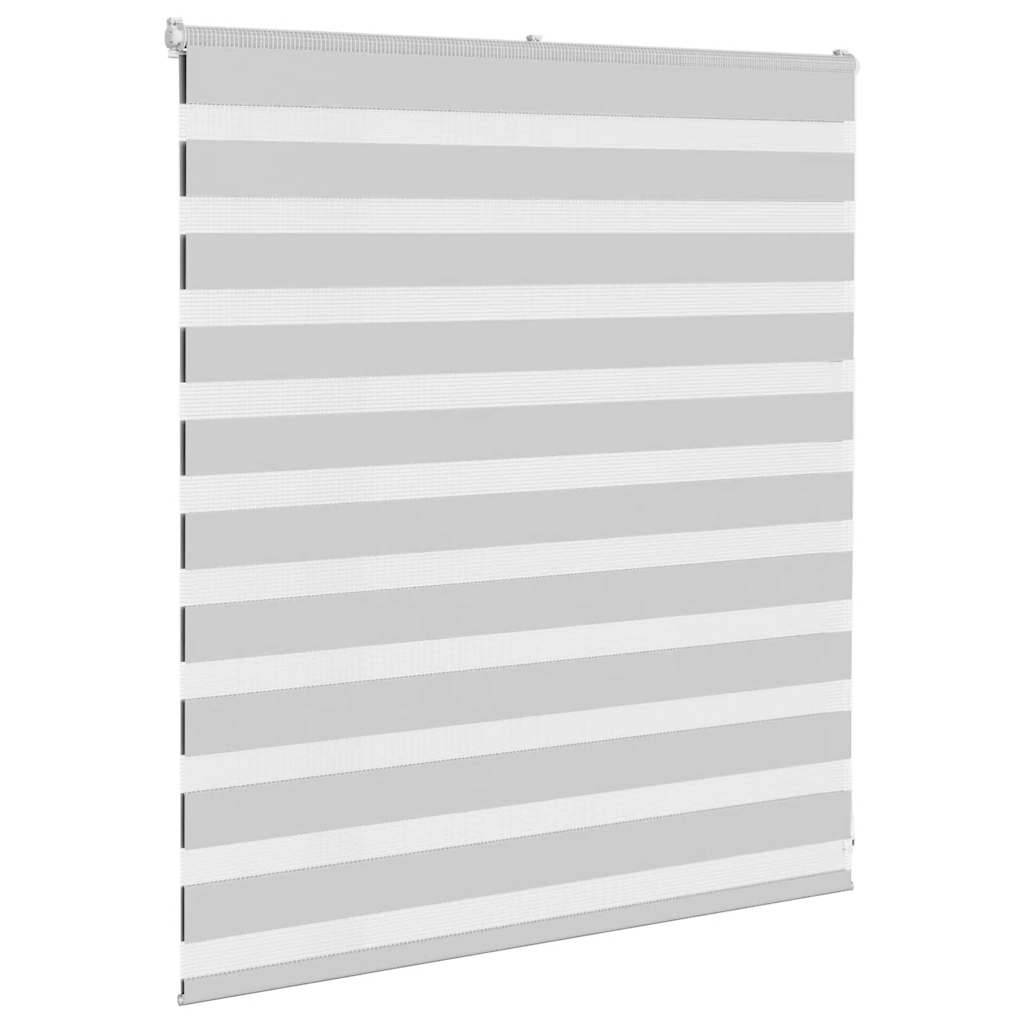 vidaXL Zebrarollo Hellgrau 125x100 cm Stoffbreite 120,9 cm Polyester