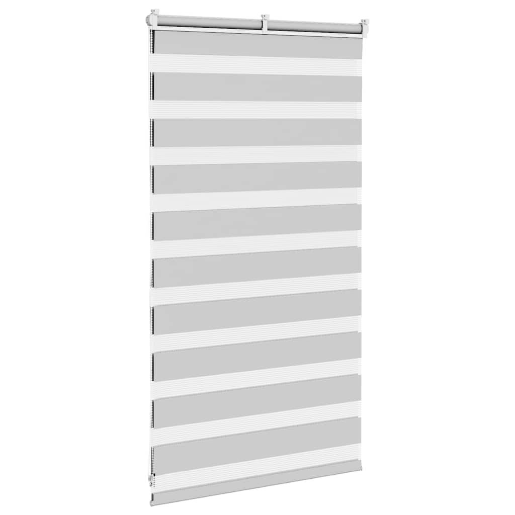 vidaXL Zebrarollo Hellgrau 75x100 cm Stoffbreite 70,9 cm Polyester