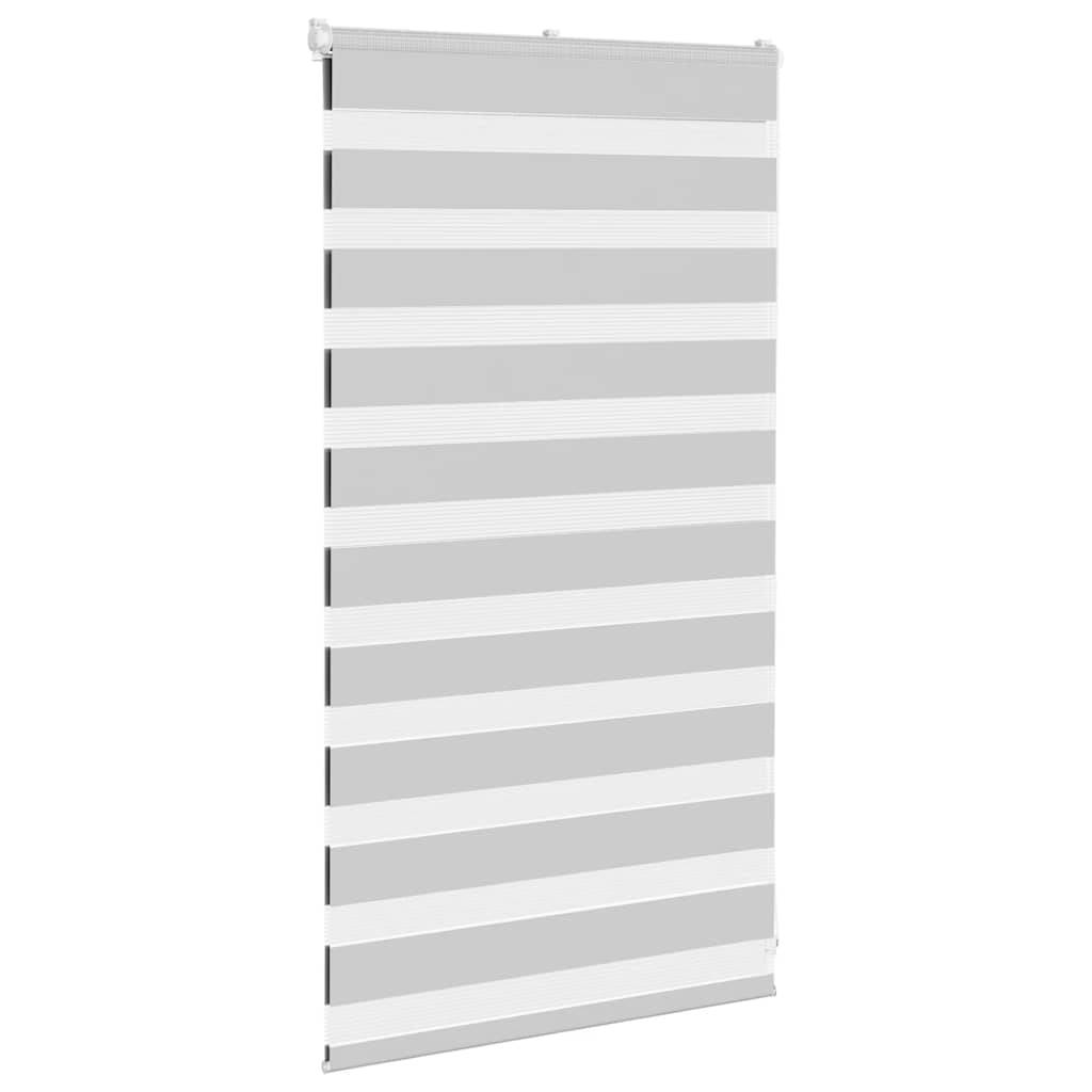 vidaXL Zebrarollo Hellgrau 75x100 cm Stoffbreite 70,9 cm Polyester