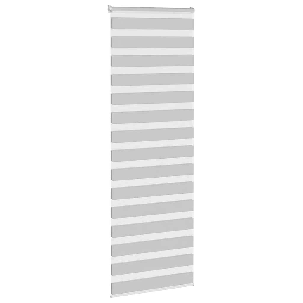 vidaXL Zebrarollo Hellgrau 90x230 cm Stoffbreite 85,9 cm Polyester