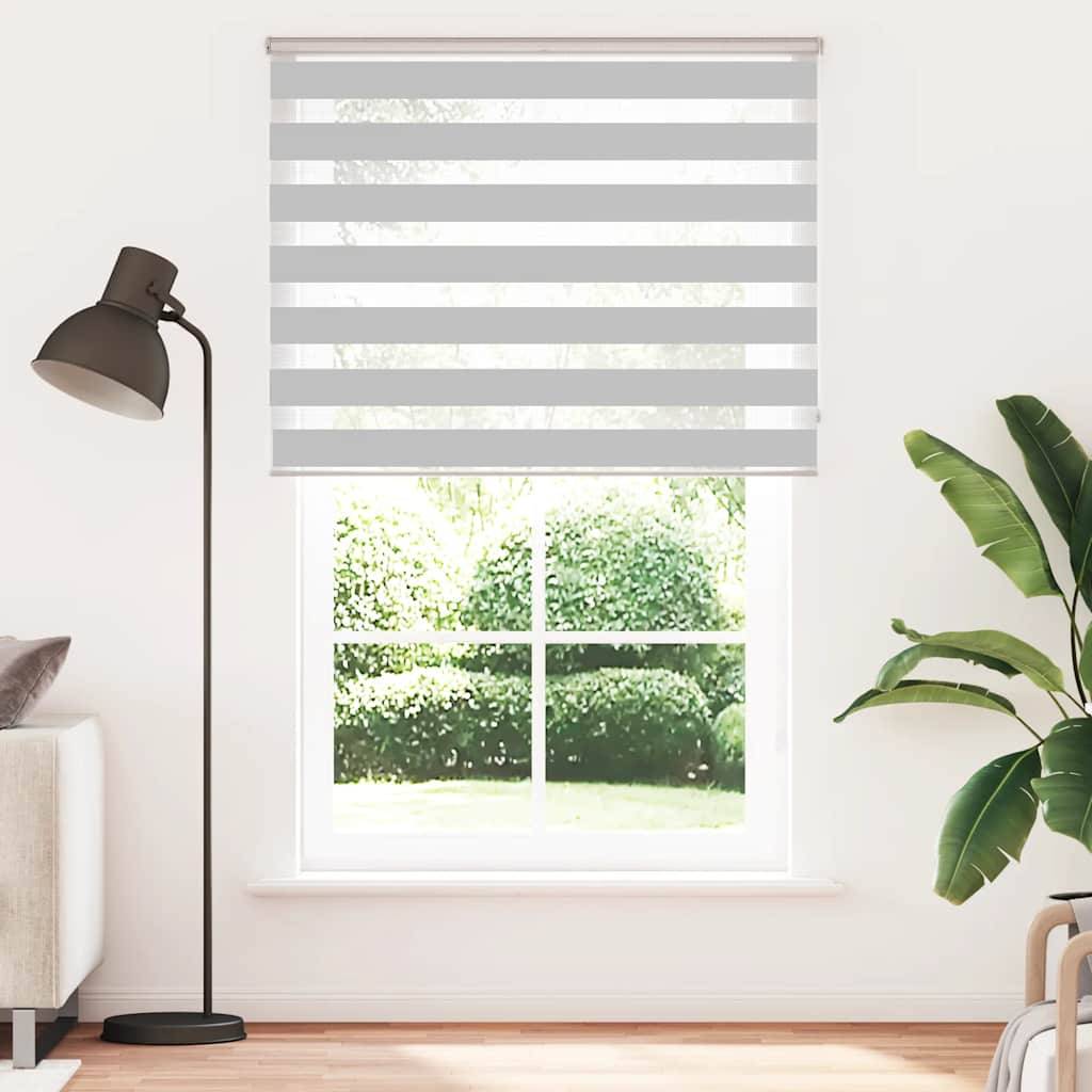 vidaXL Zebrarollo Hellgrau 150x230 cm Stoffbreite 145,9 cm Polyester