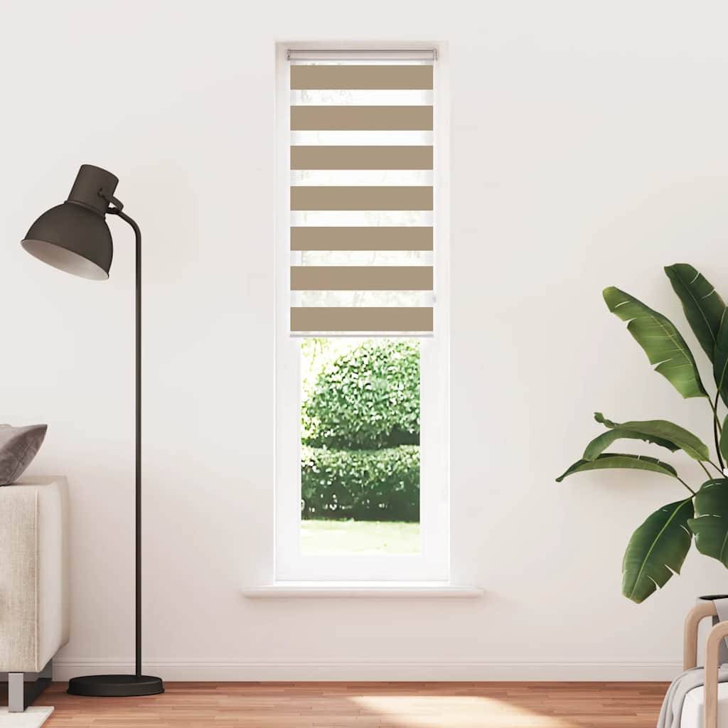 vidaXL Zebrarollo Sandbraun 60x230 cm Stoffbreite 55,9 cm Polyester