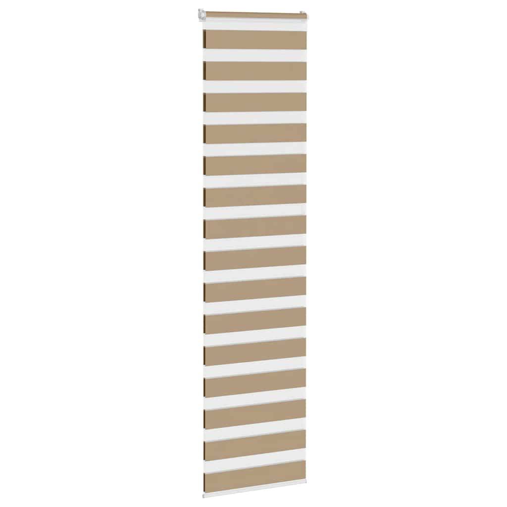 vidaXL Zebrarollo Sandbraun 65x200 cm Stoffbreite 60,9 cm Polyester