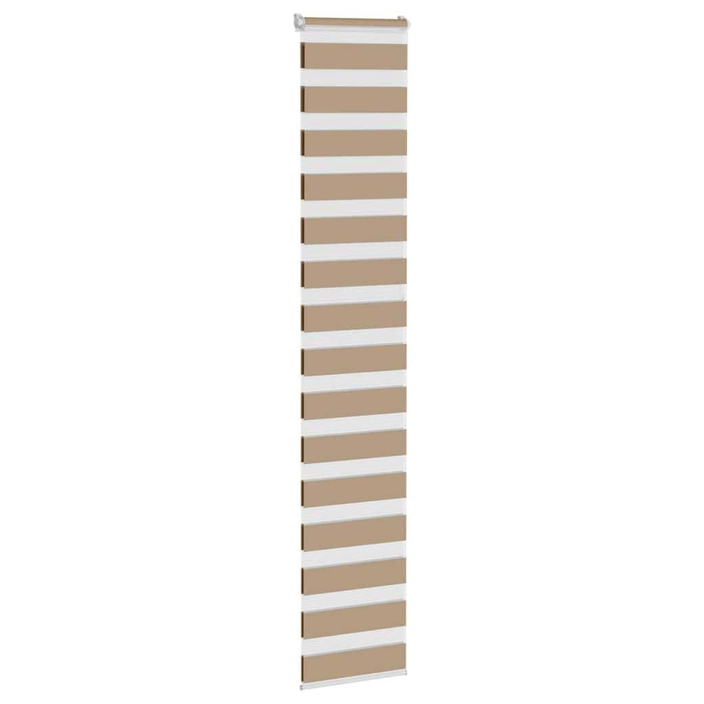 vidaXL Zebrarollo Sandbraun 40x230 cm Stoffbreite 35,9 cm Polyester