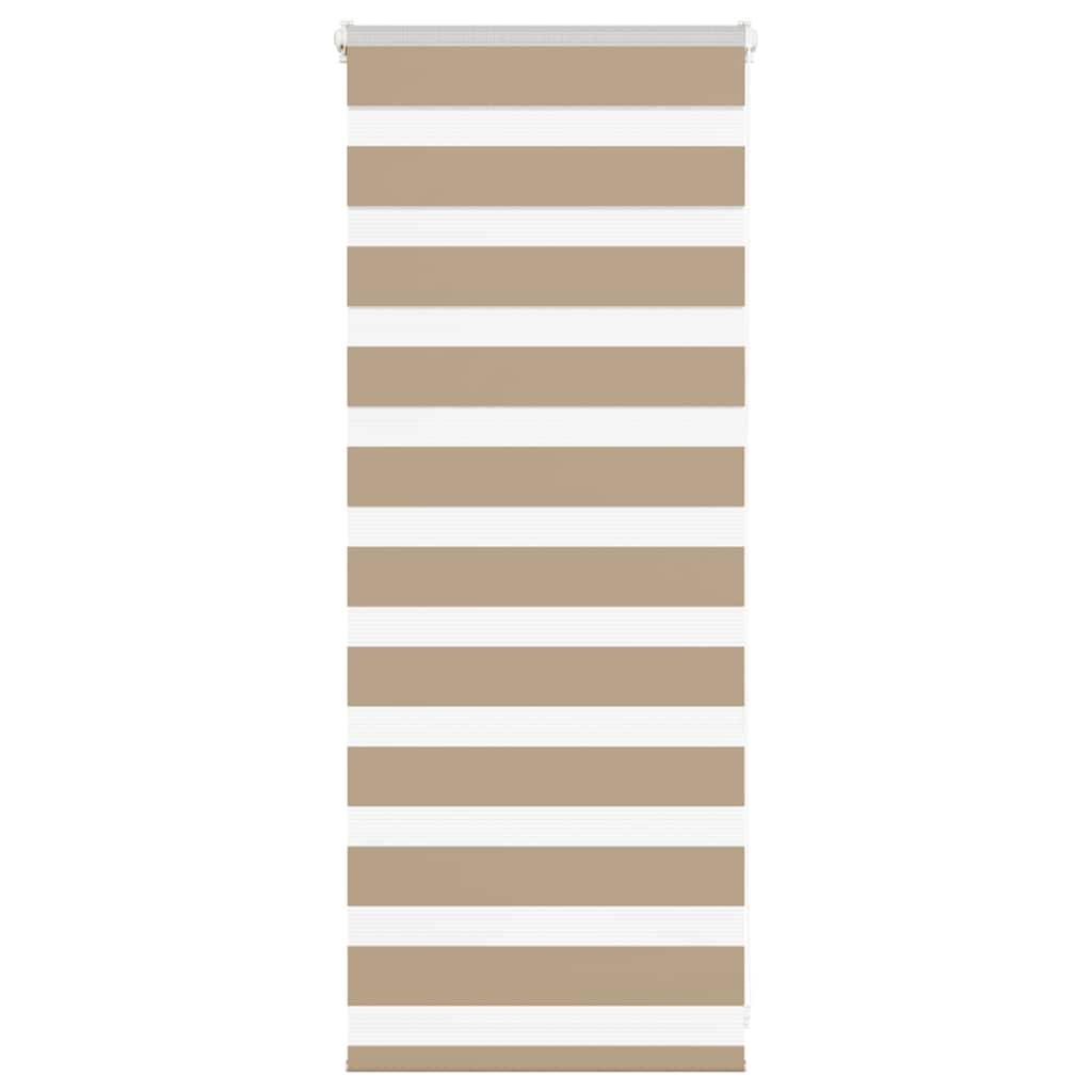 vidaXL Zebrarollo Sandbraun 60x100 cm Stoffbreite 55,9 cm Polyester