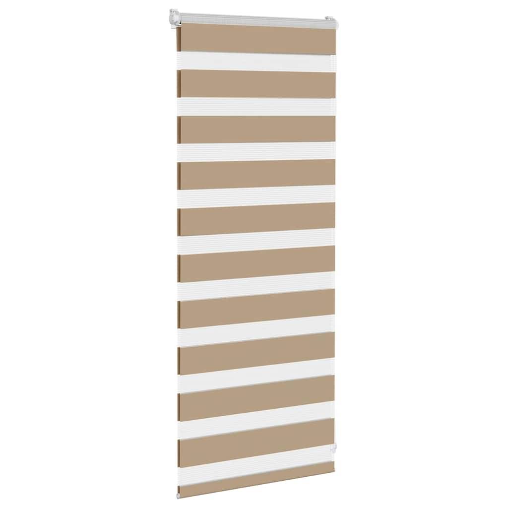 vidaXL Zebrarollo Sandbraun 60x100 cm Stoffbreite 55,9 cm Polyester