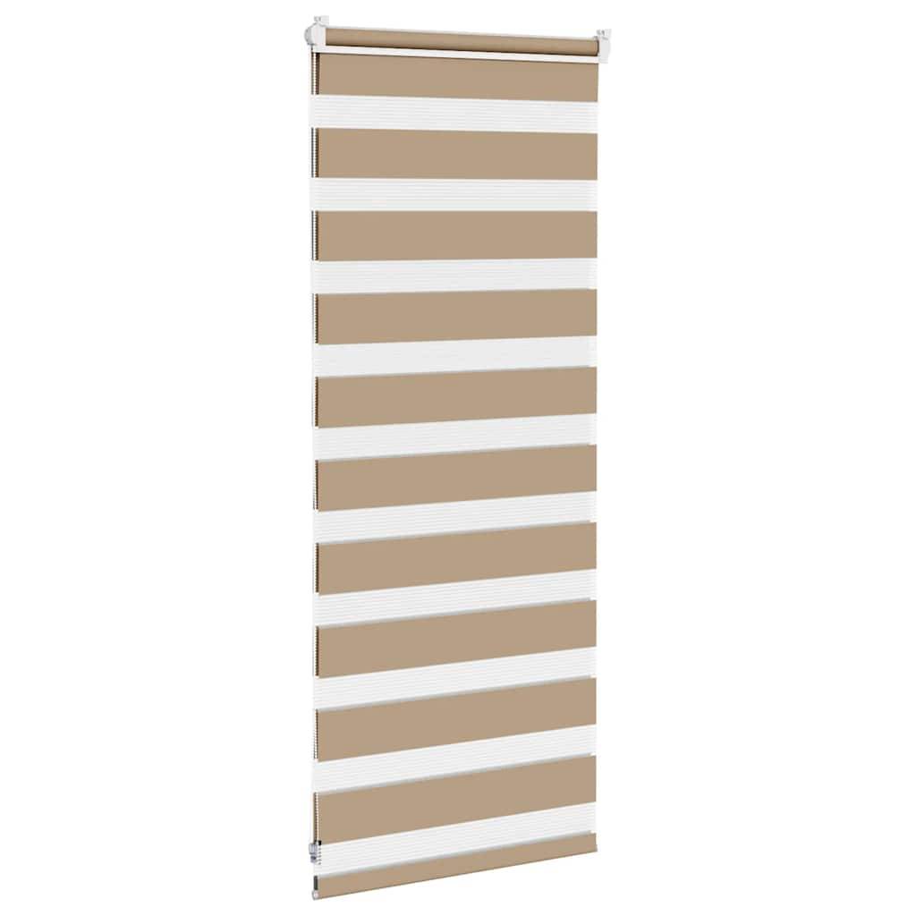 vidaXL Zebrarollo Sandbraun 60x100 cm Stoffbreite 55,9 cm Polyester