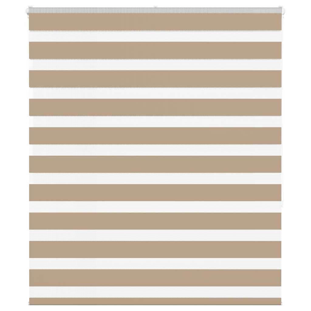 vidaXL Zebrarollo Sandbraun 130x150 cm Stoffbreite 125,9 cm Polyester