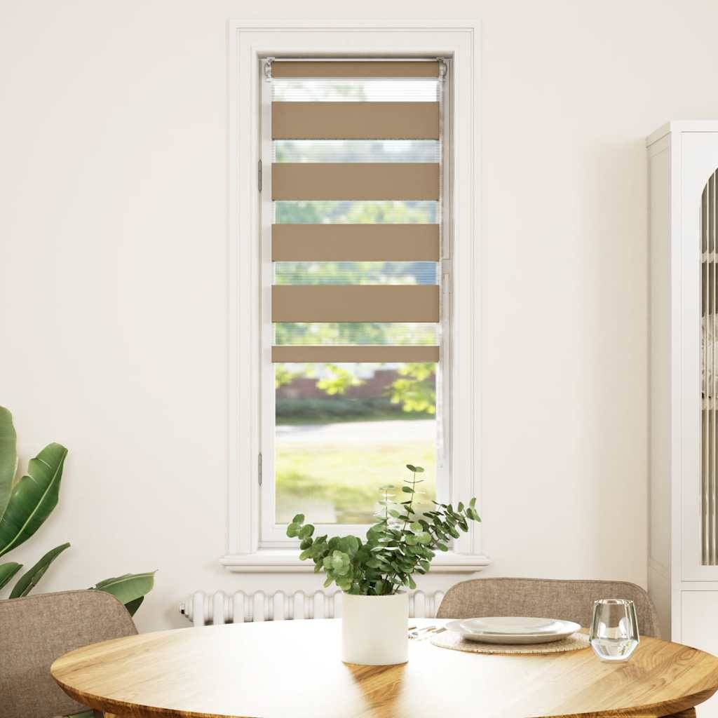 vidaXL Zebrarollo Sandbraun 50x150 cm Stoffbreite 45,9 cm Polyester