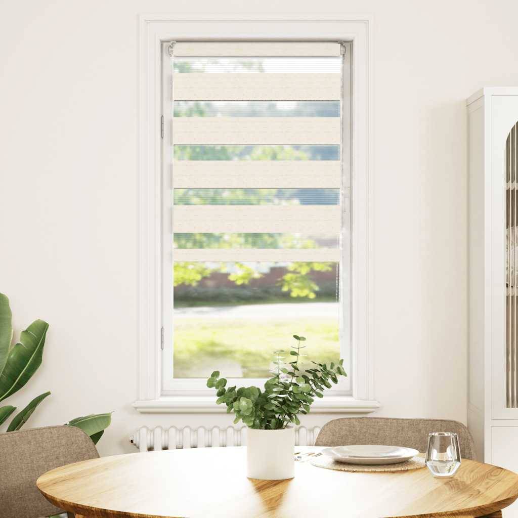 vidaXL Zebrarollo Marmorbeige 65x150 cm Stoffbreite 60,9 cm Polyester