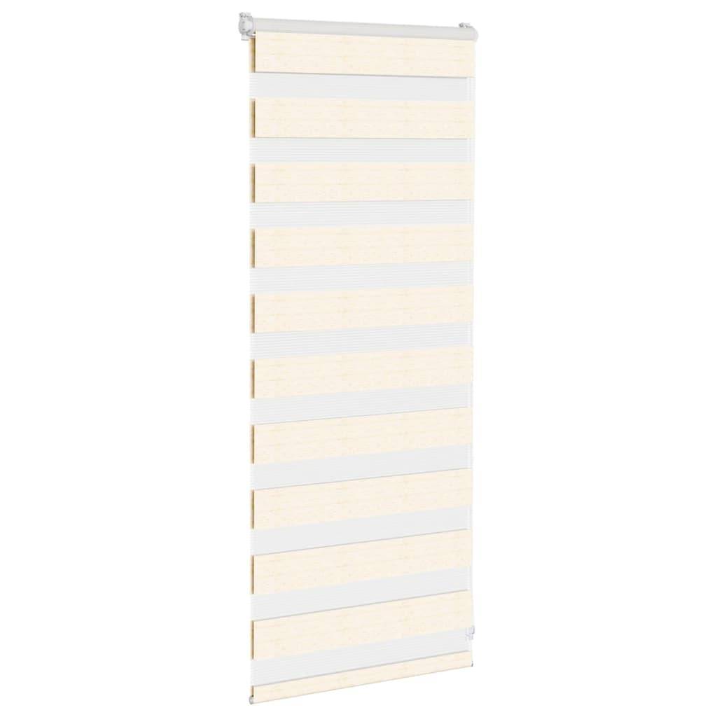 vidaXL Zebrarollo Marmorbeige 65x100 cm Stoffbreite 60,9 cm Polyester
