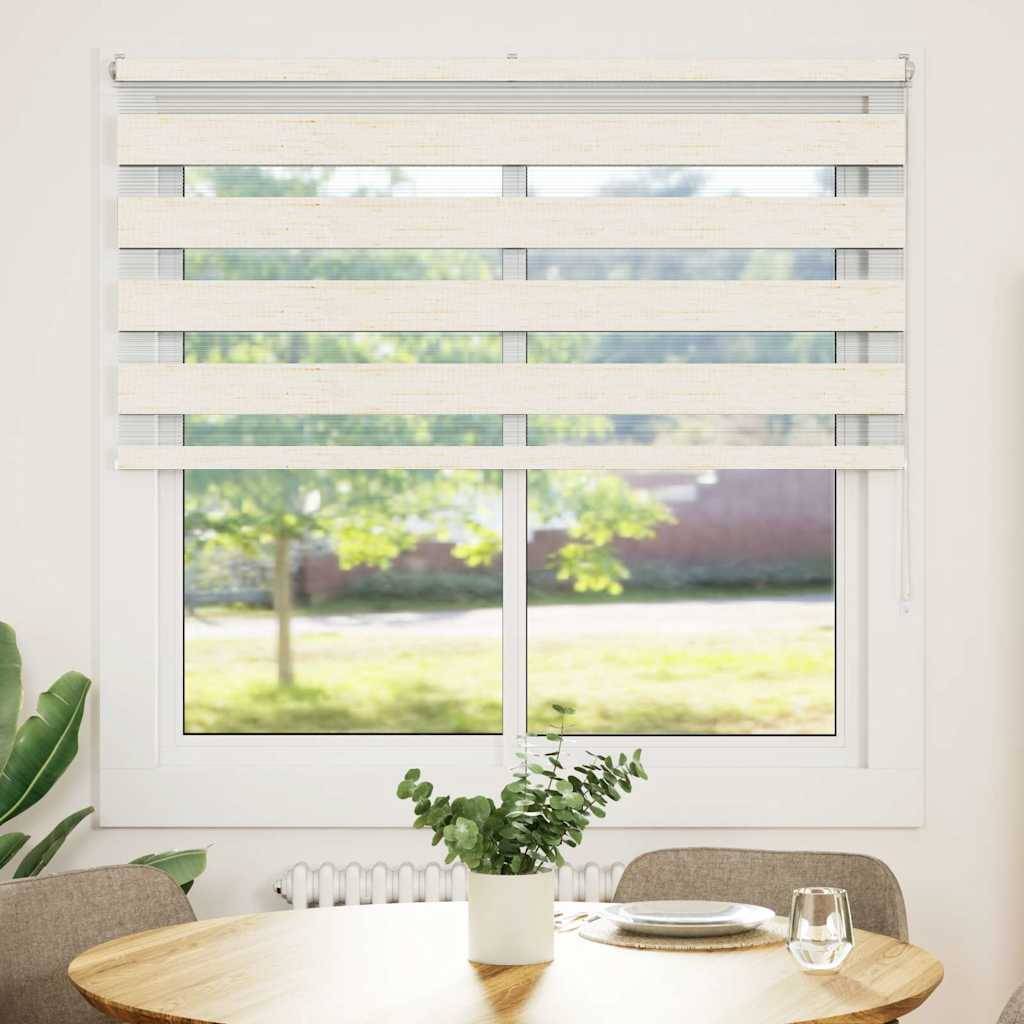 vidaXL Zebrarollo Marmorbeige 145x100cm Stoffbreite 140,9 cm Polyester