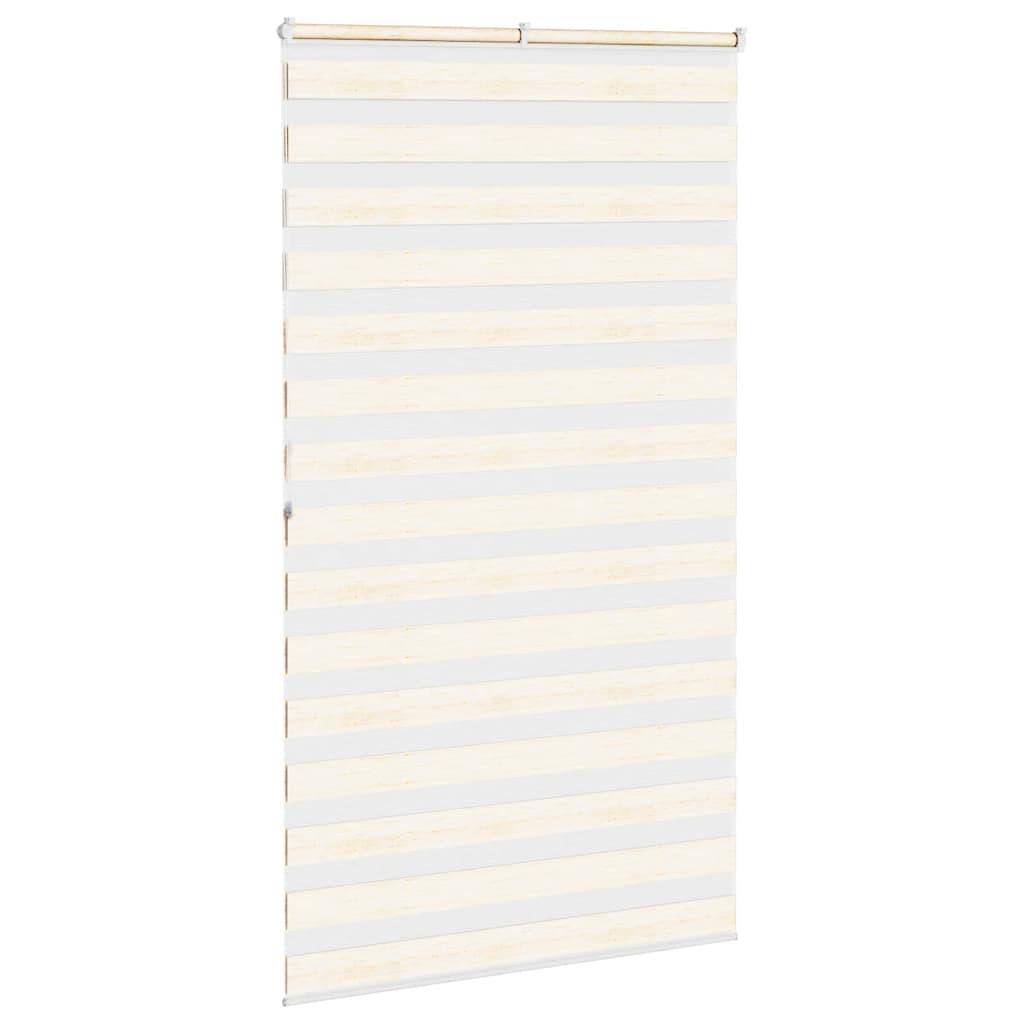 vidaXL Zebrarollo Marmorbeige 130x200cm Stoffbreite 125,9 cm Polyester